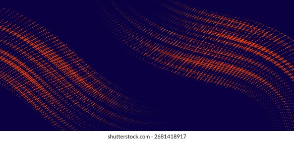 Líneas de velocidad Abstractas estilo Plantilla de diseño de Anuncio semitono de color naranja. Ilustración vectorial, Eps 10, Moderno.
