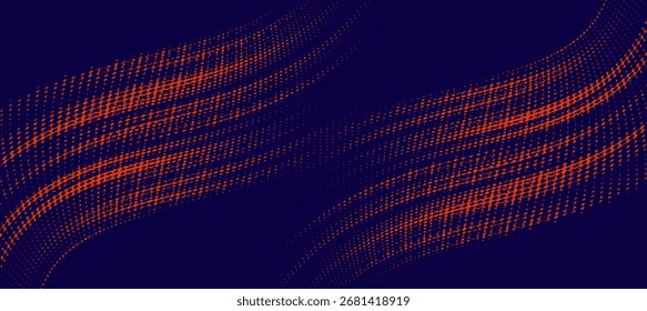 Modelo de design de banner de meio-tom de cor laranja estilo de linhas de velocidade abstratas. Ilustração vetorial, Eps 10.