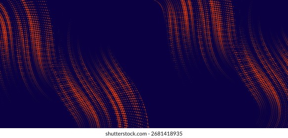 Líneas de velocidad Abstractas estilo Plantilla de diseño de Anuncio semitono de color naranja. Ilustración vectorial, Eps 10, Moderno.