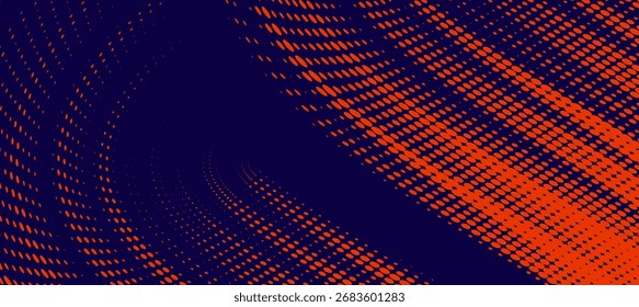 Las líneas de velocidad Abstractas estilo Plantilla de diseño de Anuncio de semitono de color naranja, moderno.