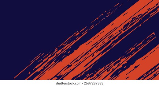 Abstract speed lines style orange color halftone banner design vector