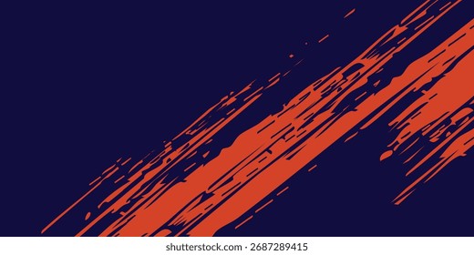 Estilo de líneas de velocidad Abstractas Vector de diseño de Anuncio de semitono de color naranja