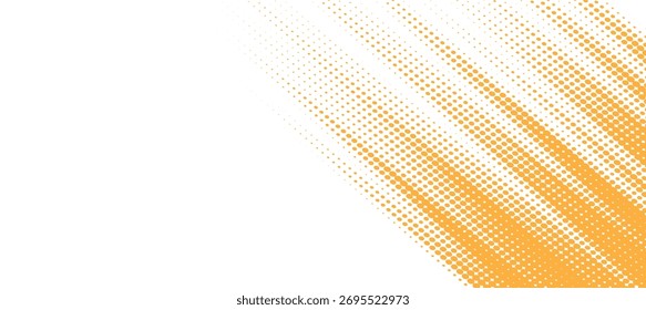 Modelo de design de banner de meio-tom de cor laranja estilo de linhas de velocidade abstratas. 