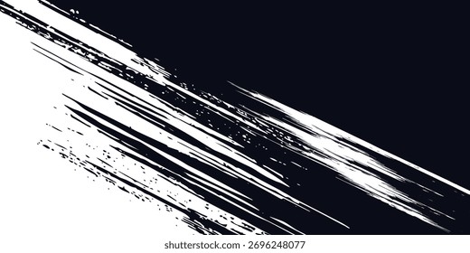 Abstract speed lines style orange color halftone banner design template.