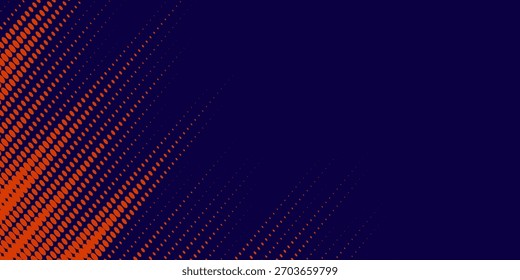 Modelo de design de banner de meio-tom de cor laranja estilo de linhas de velocidade abstratas. Ilustração vetorial.	