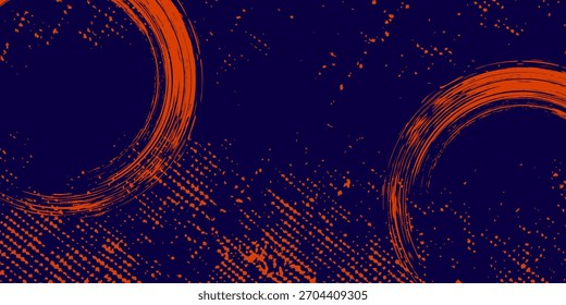 Abstract speed lines style orange color halftone banner design template. Vector illustration.