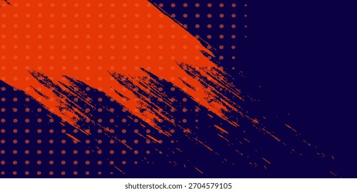 Líneas de velocidad Abstractas estilo Plantilla de diseño de Anuncio semitono de color naranja. Ilustración vectorial.