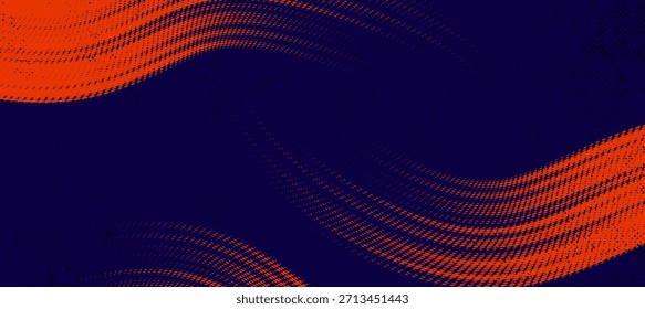 Abstract speed lines style orange color halftone banner design template, Modern, Eps 10.