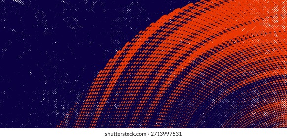 Modelo de design de banner de meio-tom de cor laranja estilo de linhas de velocidade abstratas. Ilustração vetorial, Modern.