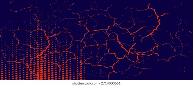 Modelo de design de banner de meio-tom de cor laranja estilo de linhas de velocidade abstratas. Ilustração vetorial.
