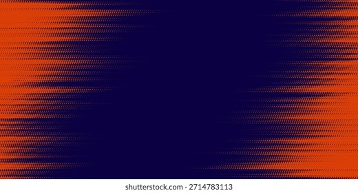 Abstract speed lines style orange color halftone banner design template. Vector illustration eps 10.