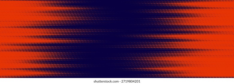 Líneas de velocidad Abstractas estilo Plantilla de diseño de Anuncio semitono de color naranja. Vector deportivo