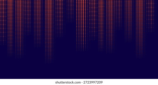 Líneas de velocidad Abstractas estilo Plantilla de diseño de Anuncio semitono de color naranja. 