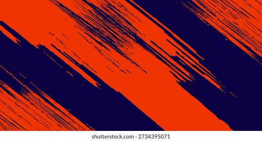 Estilo de líneas de velocidad Abstractas Plantilla de diseño de Anuncio de semitono de color naranja.