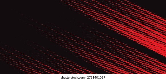 Abstract speed lines style red color halftone banner design template, Modern.