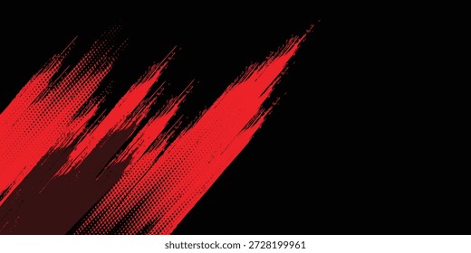 Líneas de velocidad Abstractas estilo Plantilla de diseño de Anuncio semitono de color rojo. Ilustración vectorial.	
