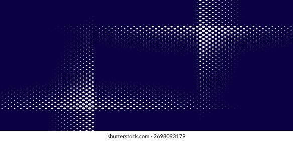 Abstract speed lines style white color halftone banner design template, Modern.