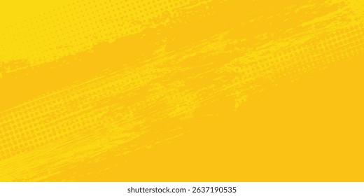 Abstract speed lines style yellow color halftone banner design template modern grunge