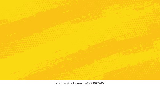 Abstract speed lines style yellow color halftone banner design template modern grunge