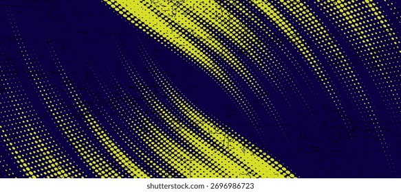 Líneas de velocidad Abstractas estilo amarillo color semitono Anuncio diseño Plantilla, Ilustración vectorial.