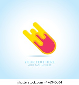 Abstract speed logo, design concept, emblem, icon, flat logotype element for template.