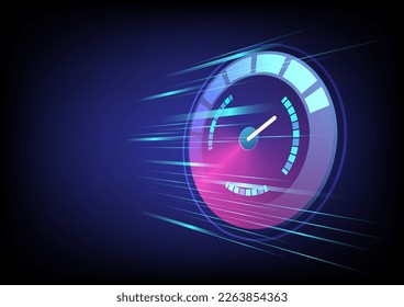 Abstrakter Geschwindigkeitsmesser-Technologie, Hintergrund. Vektorgrafik.