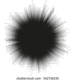 Abstract speed motion with circle in the middle. EPS 10 vector file included