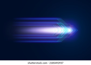 Rápido movimiento abstracto de flechas. Concepto de innovación digital para su diseño.