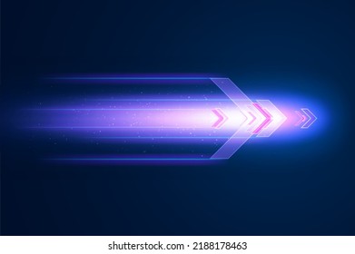 Abstract speed movement of arrows. Digital innovation concept for your design.