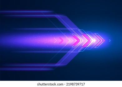 Abstract speed movement of arrows. Digital innovation concept for your design.