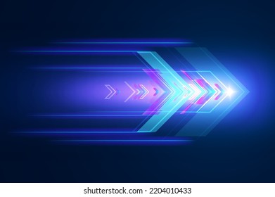 Abstract speed movement of arrows. Digital innovation concept for your design.