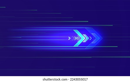 Abstract speed movement of arrows. Digital innovation concept for your design.