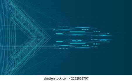 Abstrakte Geschwindigkeitsbewegung von Pfeilen. Digitales Innovationskonzept für Ihr Design.