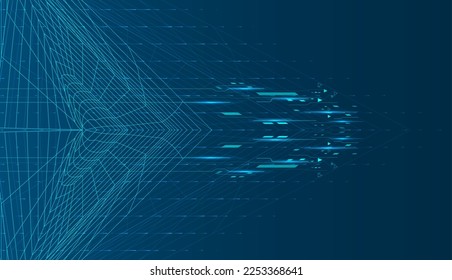 Abstract speed movement of arrows. Digital innovation concept for your design.