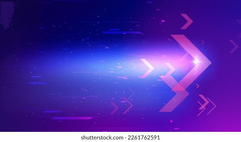 Abstract speed movement of arrows. Digital innovation concept for your design.