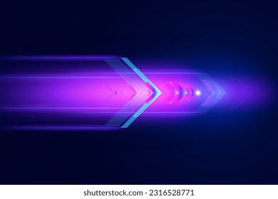 Abstract speed movement of arrows. Digital innovation concept for your design.