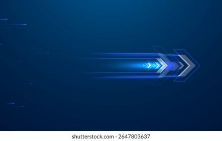 Abstrato movimento de velocidade das setas. Conceito de inovação digital para seu design.