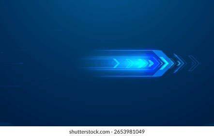 Abstract speed movement of arrows. Digital innovation concept for your design.