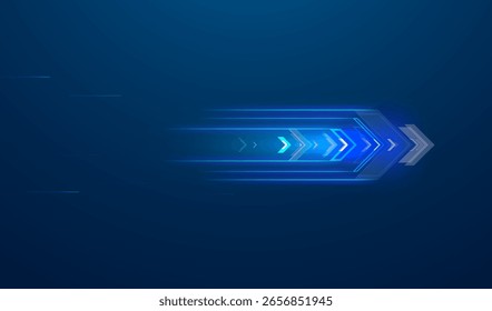 Abstractas movimiento de velocidad de las flechas. Concepto de innovación digital para su diseño.