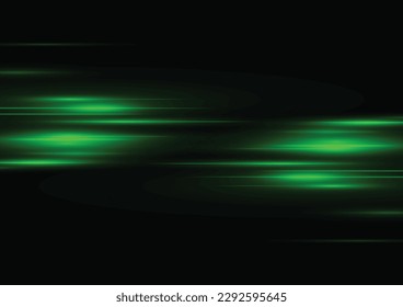 Abstract speed neon light effect on black background vector illustration.