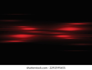Abstract speed neon light effect on black background vector illustration.