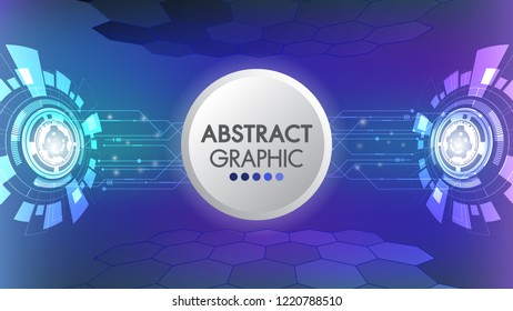 Abstract speed technology innovation design Sci-Fi Futuristic Glowing concept.Vitrual reality screen vector background.