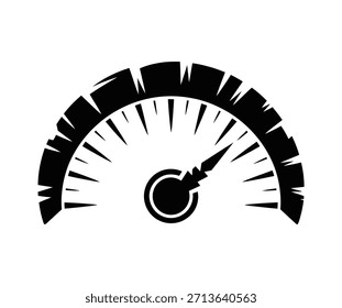 Ícone de indicador de velocidade abstrato - Ilustração do indicador de alto desempenho