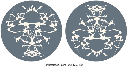 An abstract spell from a spellbook that causes fear. Part of the magical system. An abstract rune. [Vector]