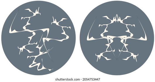 An abstract spell from a spellbook that causes fear.  Part of the magical system. An abstract rune. [Vector]