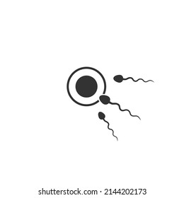 Abstract sperm icon, sperm icon in modern flat sign vector