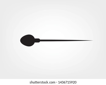 Abstract sperm icon, sperm icon and sperm vector that runs towards the egg. On a white background, competition concept