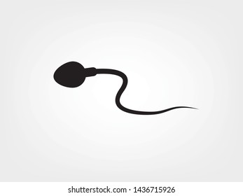 Abstract sperm icon, sperm icon and sperm vector that runs towards the egg. On a white background, competition concept