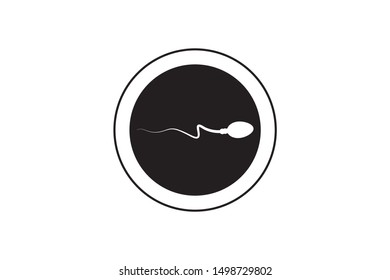 Abstract sperm icon, sperm icon and sperm vector that runs towards the egg. On a white background, competition concept