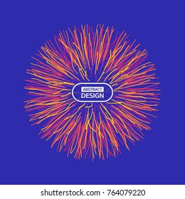 Abstract sphere. Array with dynamic particles. Modern science and technology element. Vector illustration.